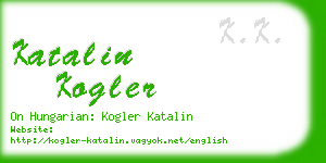 katalin kogler business card